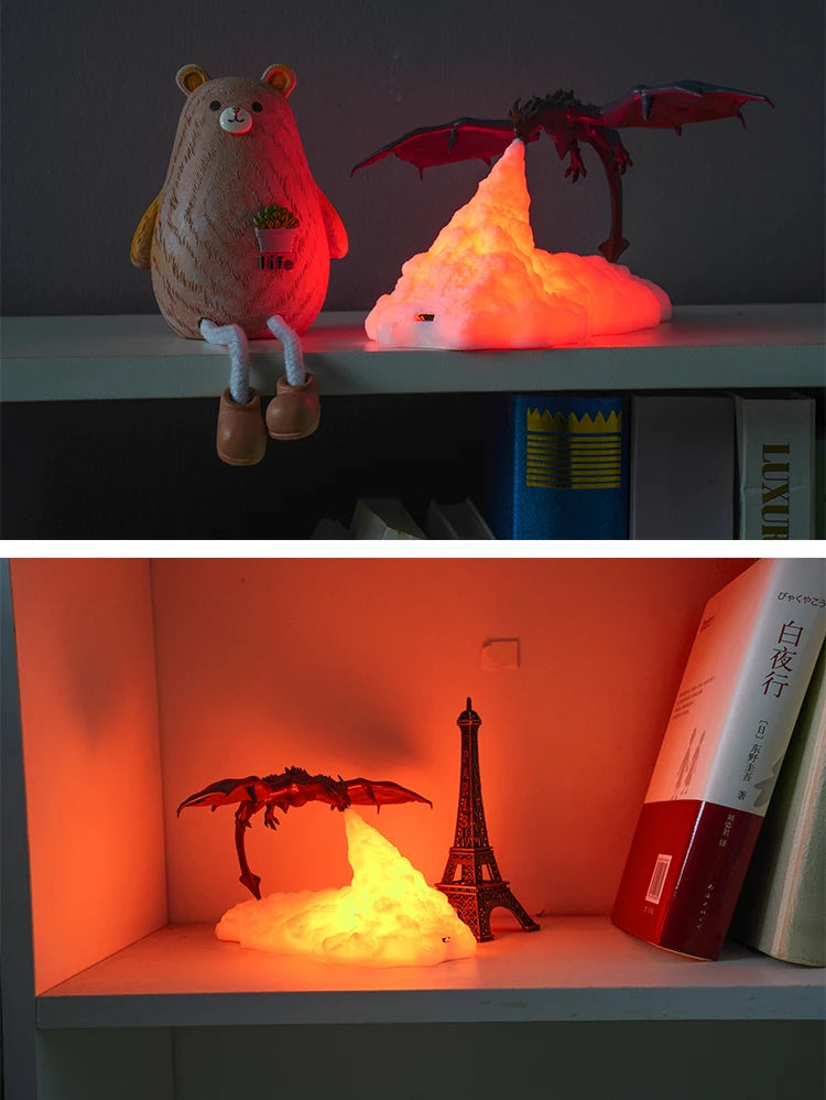 Fire breathing Dragon Lamp