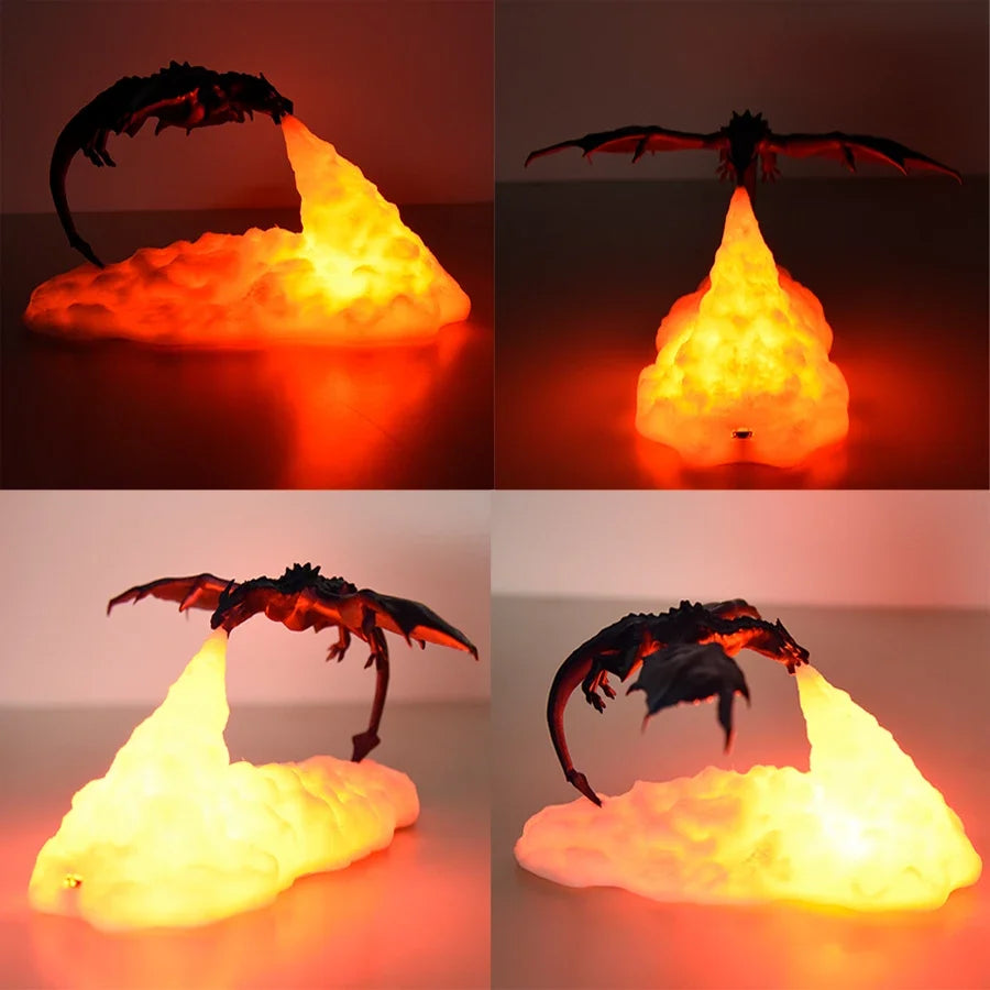 Fire breathing Dragon Lamp