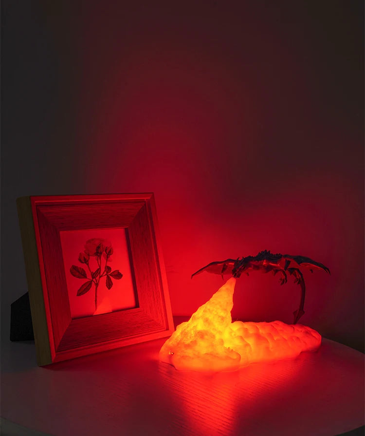 Fire breathing Dragon Lamp
